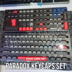 Paradox Ghost DIY PBT Keycaps - Black Red